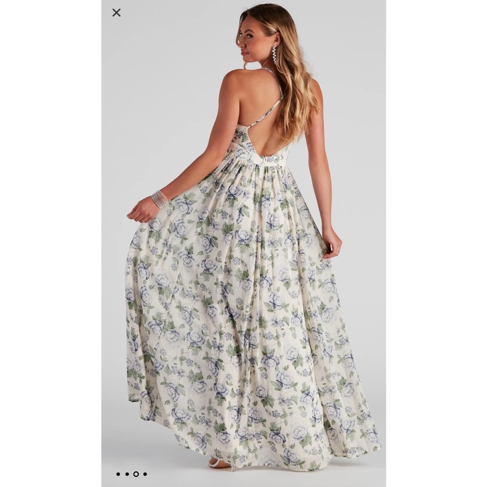Zaya Formal floral Chiffon Dress